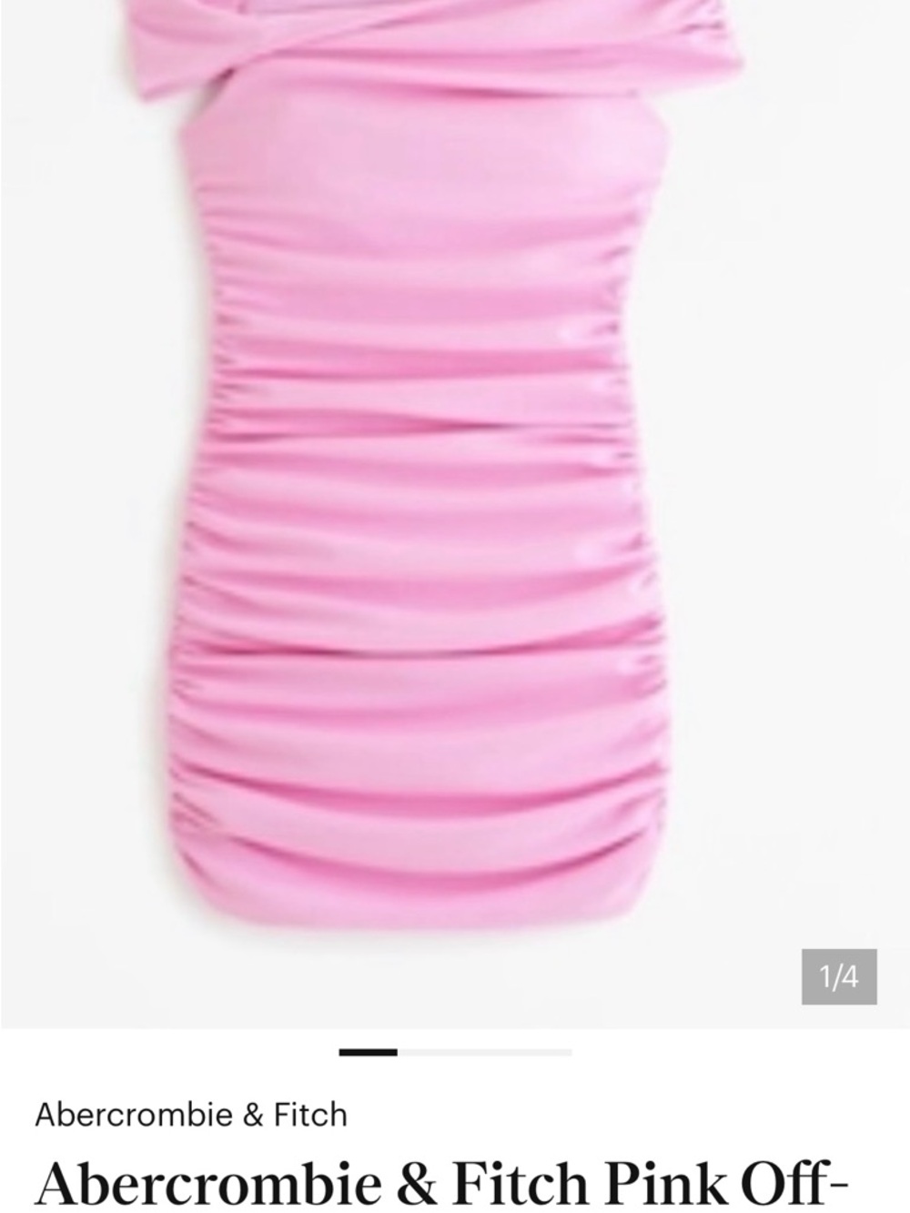 Abercrombie & Fitch Pink Ruched Mini Dress